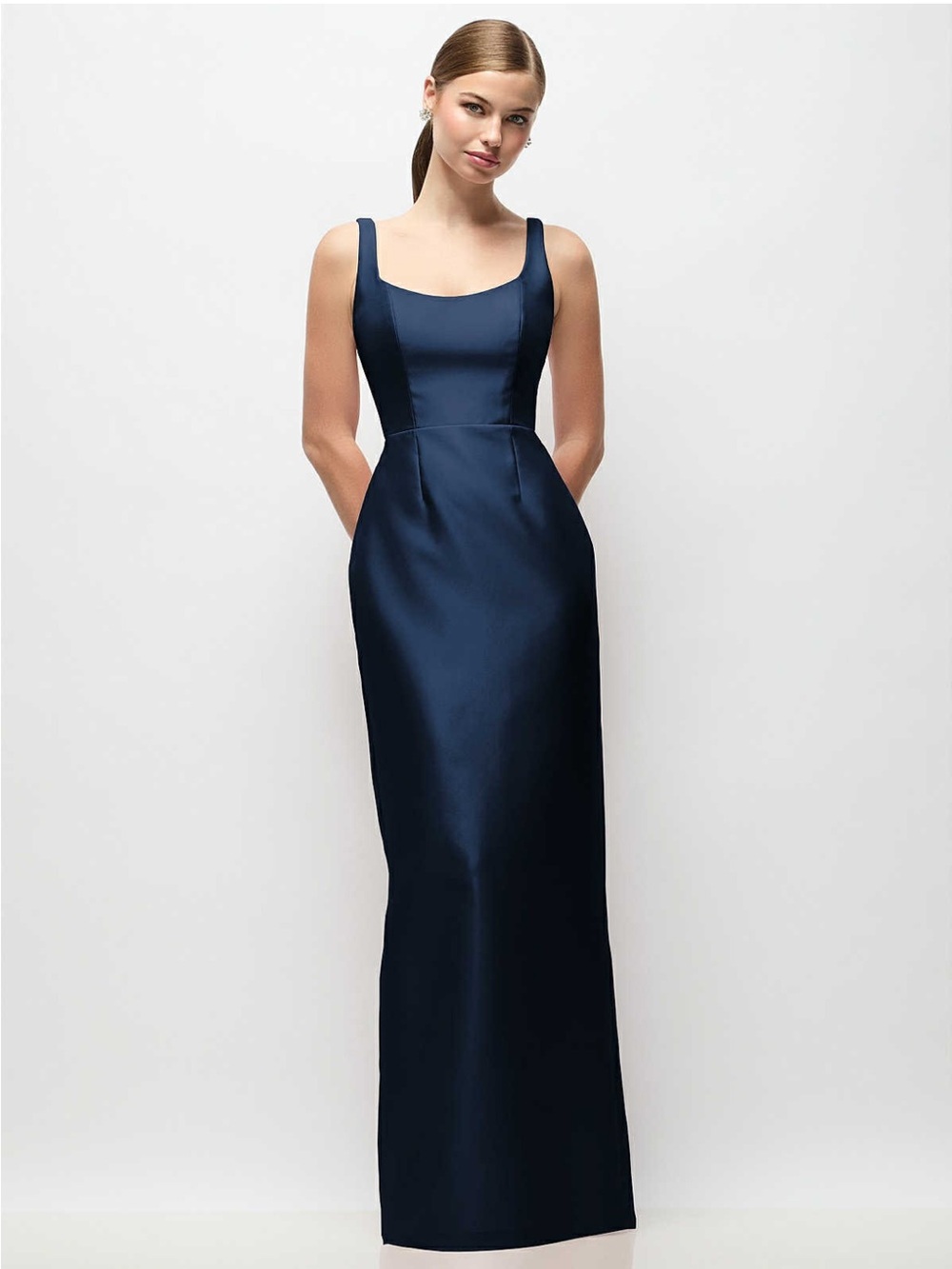 Dessy Elegant Navy Sleeveless Dress- NWT